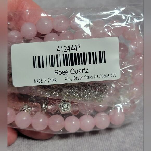 Galilea Rose Quartz Pendant and Bracelets - Picture 14 of 16